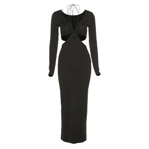 Black Dress with Side Cut Outs