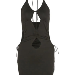 Black Dress with Stomach Cut Out