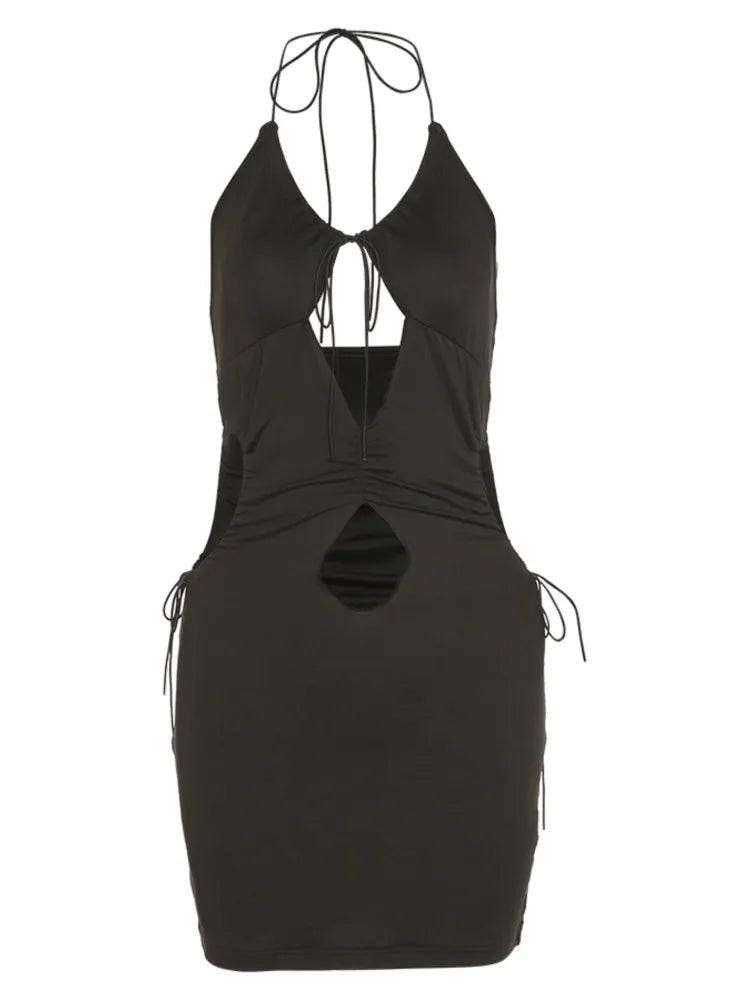 Black Dress with Stomach Cut Out | CYBER TECHWEAR Cyber Techwear Black Dress with Stomach Cut Out | CYBER TECHWEAR Cyber Techwear
