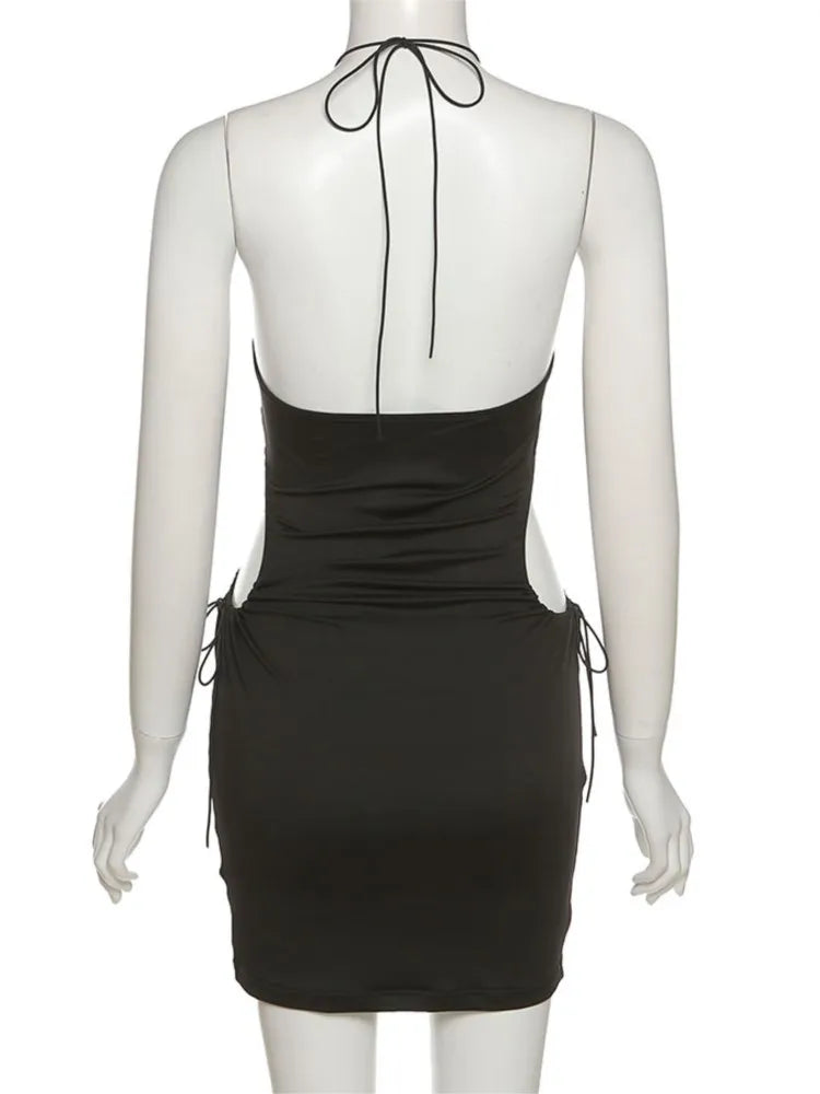 Black Dress with Stomach Cut Out | CYBER TECHWEAR Cyber Techwear Black Dress with Stomach Cut Out | CYBER TECHWEAR Cyber Techwear