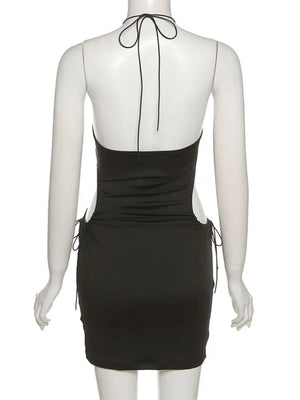 Black Dress with Stomach Cut Out