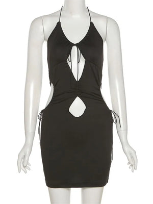 Black Dress with Stomach Cut Out