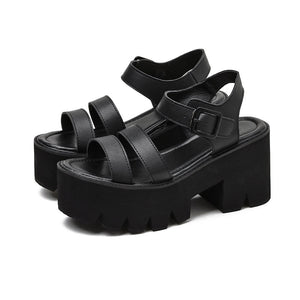 Black Female Shoes Y2K