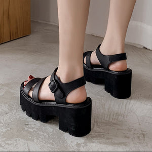 Black Female Shoes Y2K