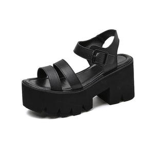 Black Female Shoes Y2K