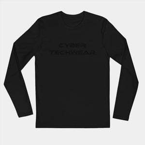 Black Fitted Long Sleeve Tees