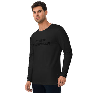 Black Fitted Long Sleeve Tees
