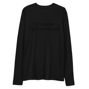 Black Fitted Long Sleeve Tees