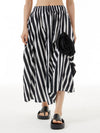 Black Flower Y2K Skirt