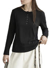 Black Full Sleeve T Shirt Women