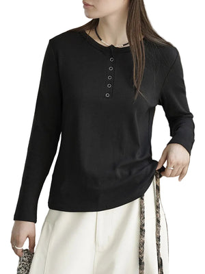 Black Full Sleeve T Shirt Women
