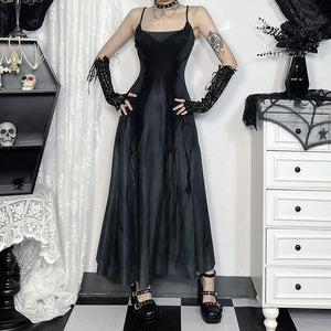 Black Goth Maxi Dress