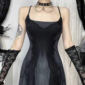 Black Goth Maxi Dress