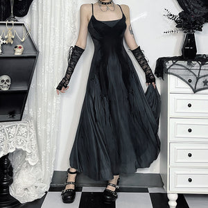 Black Goth Maxi Dress