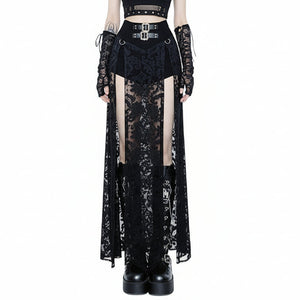 Black Goth Maxi Skirt