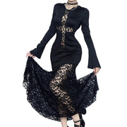 Black Gothic Dress with Hood