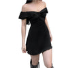 Black Gothic Mini Dress