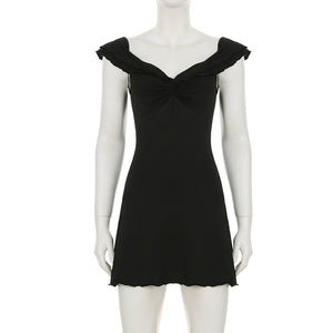 Black Gothic Mini Dress