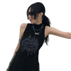 Black Gothic Turtleneck Y2K Top