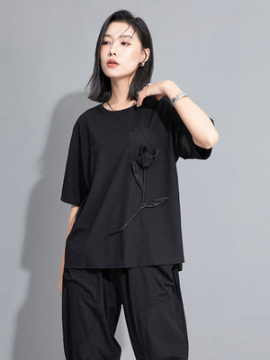 Black Graphic T Shirt Women's