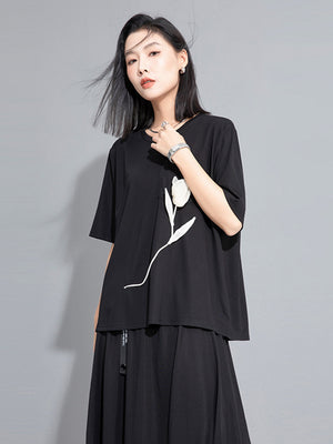 Black Graphic T Shirt Women's