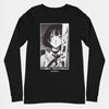 Black Graphic Tee with Long Sleeves