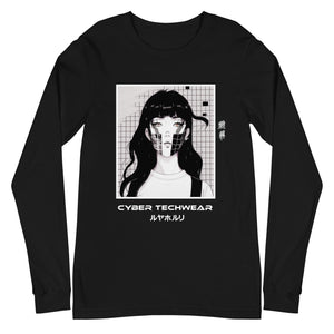 Black Graphic Tees with Long Sleeve