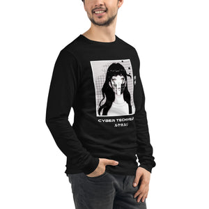 Black Graphic Tees with Long Sleeve