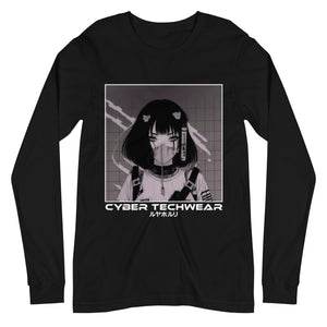 Black Graphic Tees with Long Sleeves