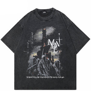 Black Graphic Y2K Tees