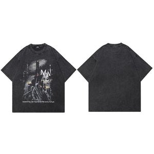 Black Graphic Y2K Tees