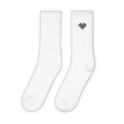 Schwarzes Herz Weiße Socken