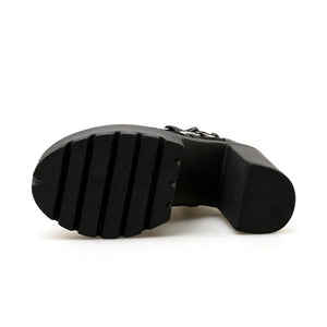 Black High Heel Lace Up Ankle Boots