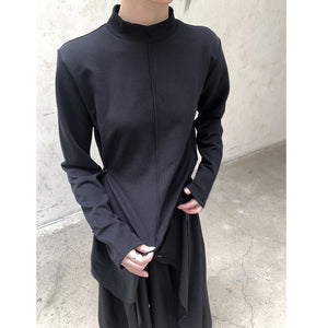 Black High Neck T Shirt Women's