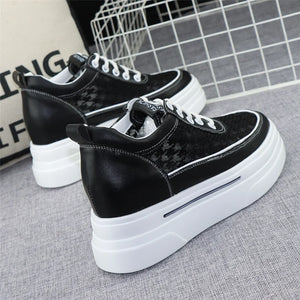 Black High Platform Sneakers