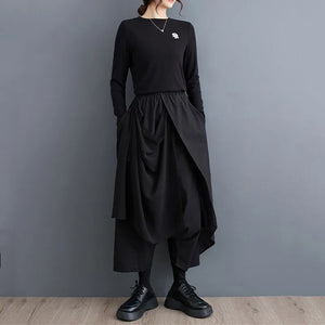 black high Waist Skirt Pants