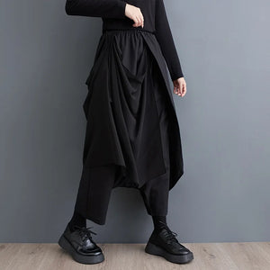 black high Waist Skirt Pants