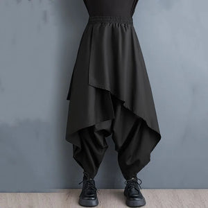 Black High Waist Vintage Skirt Pants