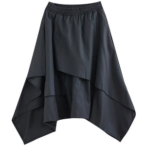 Black High Waist Vintage Skirt Pants