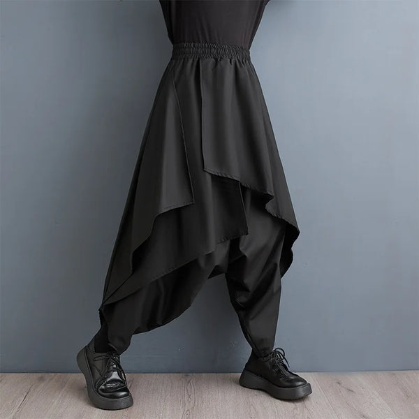 Black High Waist Vintage Skirt Pants