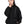 Black Hooded Jacket For Women - product view on white background