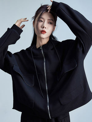 Black Hooded Jackets For Women
