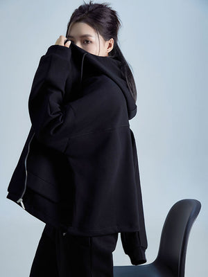 Black Hooded Jackets For Women