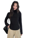 Black Knitted T Shirt Women's