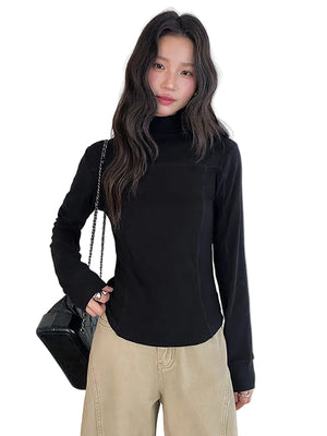 Black Knitted T Shirt Women's