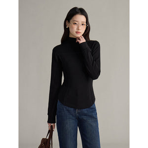 Black Knitted T Shirt Women's