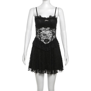Black Lace Goth Dress
