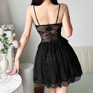 Black Lace Goth Dress
