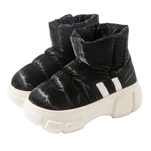 Black Lace Up Boots Chunky