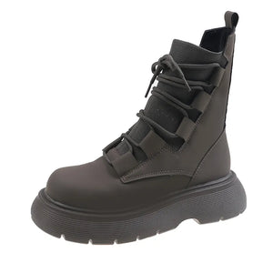 Black Lace Up Boots Girls